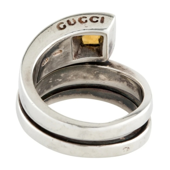 GUCCI Citrine Wrap Cocktail RingSize: 7 - Picture 4 of 5